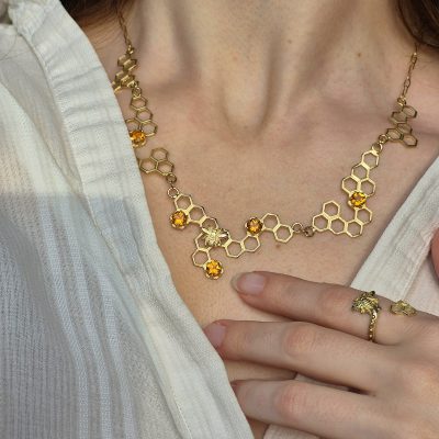 Honey Bee Collar Necklace