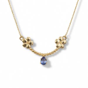 Forget Me Not Necklace14K Tanzanite
