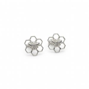 Honey Bee Cufflinks in Sterling Silver
