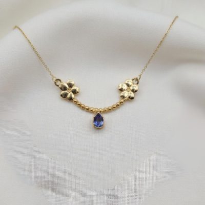 Forget Me Not Necklace14K Tanzanite
