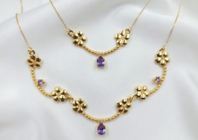Forget Me Not Collar 14K Tanzanite