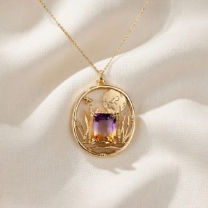 14K Everglades Necklace with Ametrine