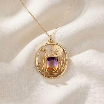 14K Everglades Necklace with Ametrine