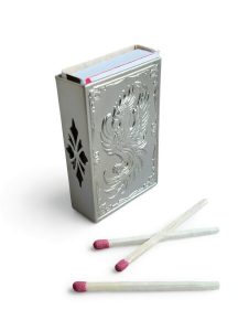 Phoenix Match Box Cover in Sterling Silver