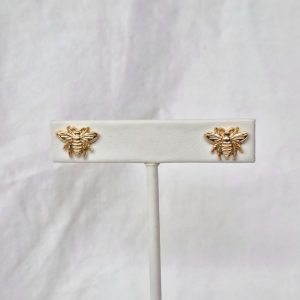 Bee Stud Earrings in 14K Gold