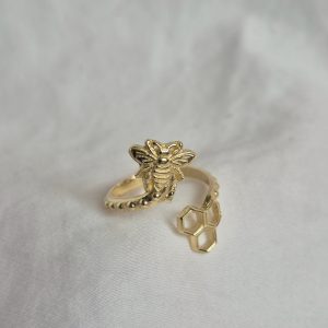 Honey Bee Toi et Moi Ring in 14K