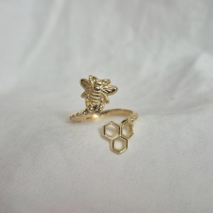 Honey Bee Toi et Moi Ring in 14K