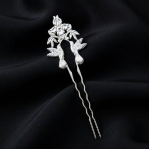 Hummingbird Hair Pin in Sterling Silver