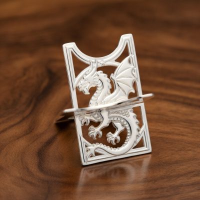 Dragon Cigar Rest in Sterling Silver