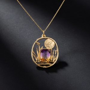 14K Everglades Necklace with Ametrine