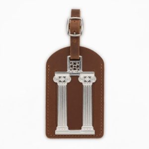 Column Luggage Tag Charm in Sterling Silver