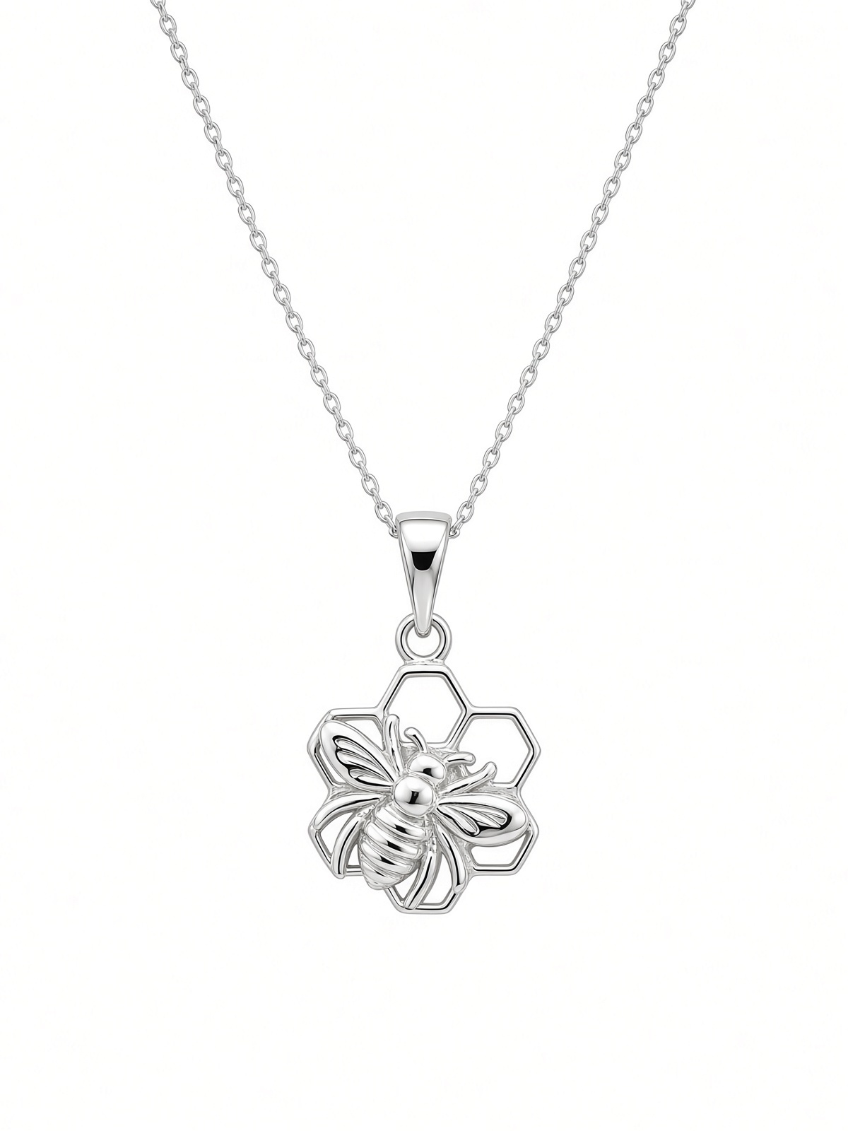 Honey Bee Necklace Sterling Silver