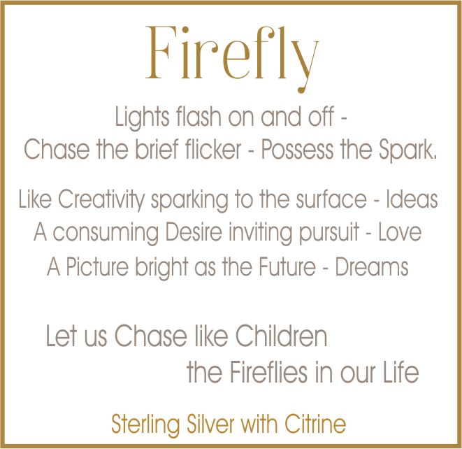 Firefly Necklace with Citrine in Sterling Silver