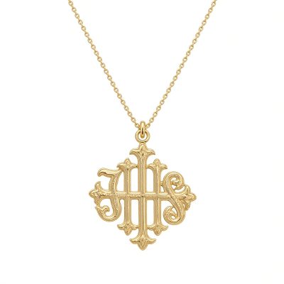 IHS Christogram in 14K Gold