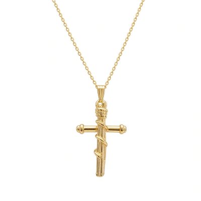Mission Cross Necklace in 14K Gold